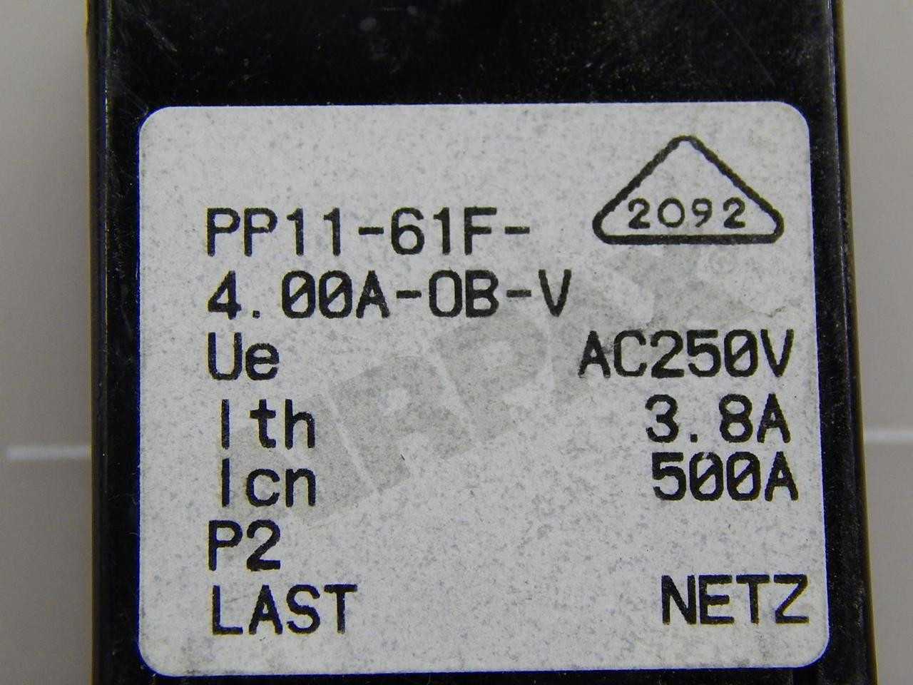 Lot Of 36 Airpax PP11-61F-4.00A-OB-V 4 Amp Circuit Breaker T89149 - CIRCUIT BREAKERS
