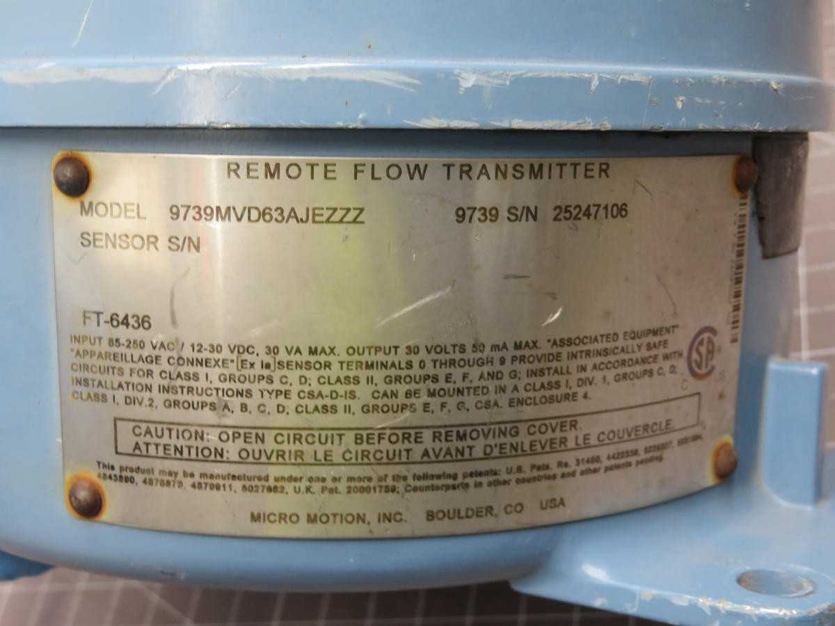 MICRO MOTION DS006S100SU MASS FLOW SENSOR T218372 - FLOW METER