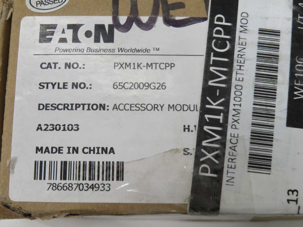 EATON PXM1K-MTCPP 65C2009G26 POWER XPERT METER - AUTOMATION & CONTROLS