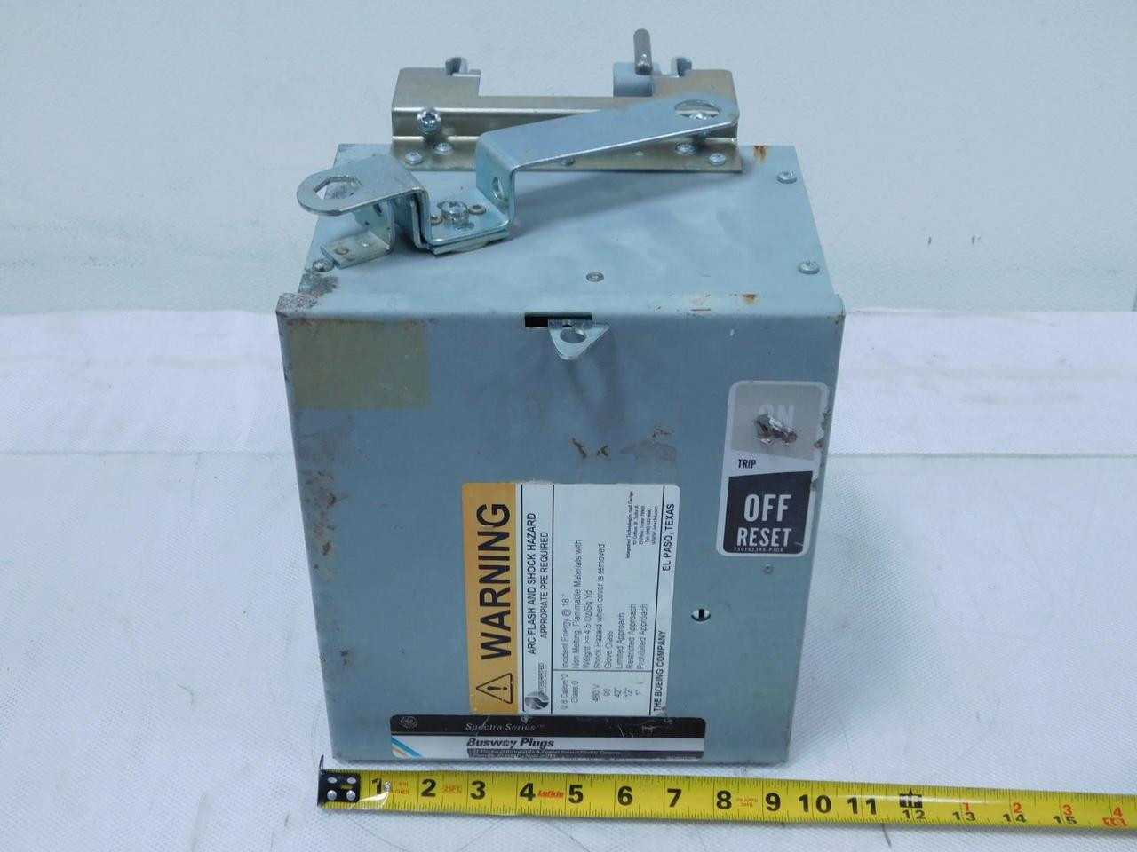 GE SB310ED4G BUSWAY PLUG BREAKER 100 A 480 VAC 250 VDC 3 POLE - BUSWAY