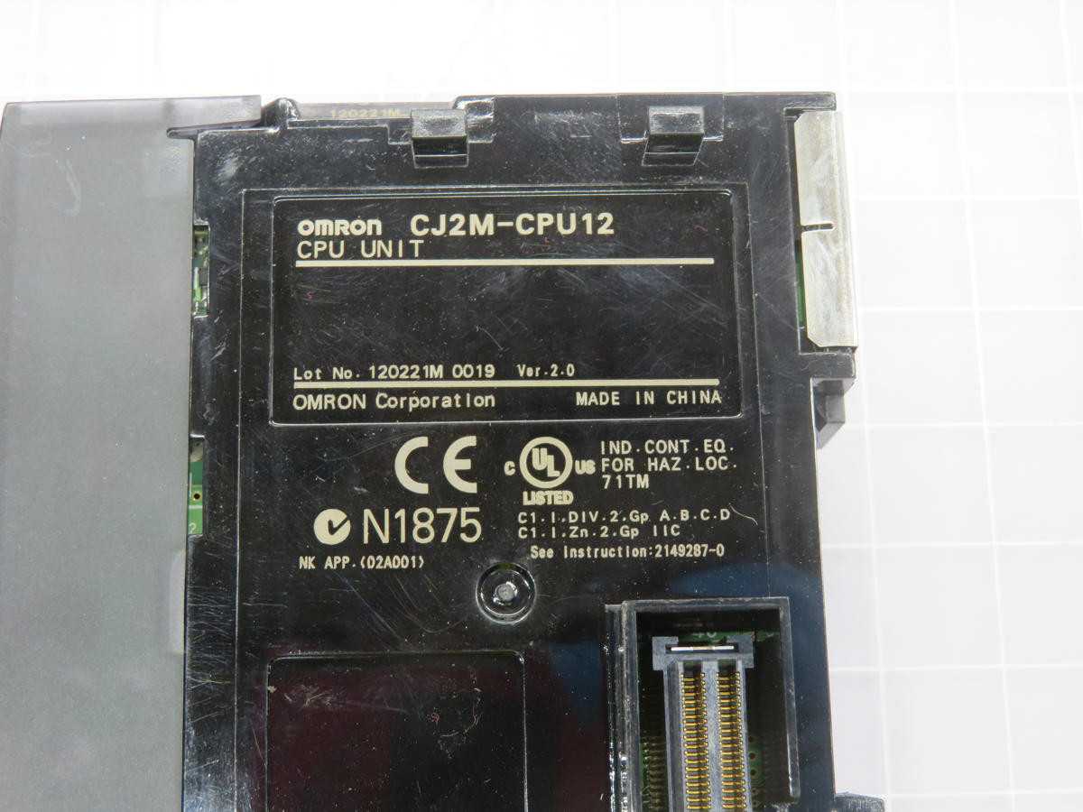 OMRON CJ2M-CPU12 PROGRAMMABLE LOGIC CONTROLLER CPU UNIT T225025 - PLC MODULES