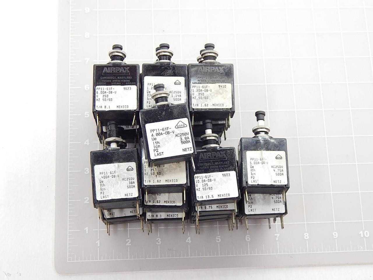 Lot Of 36 Airpax PP11-61F-4.00A-OB-V 4 Amp Circuit Breaker T89149 - CIRCUIT BREAKERS