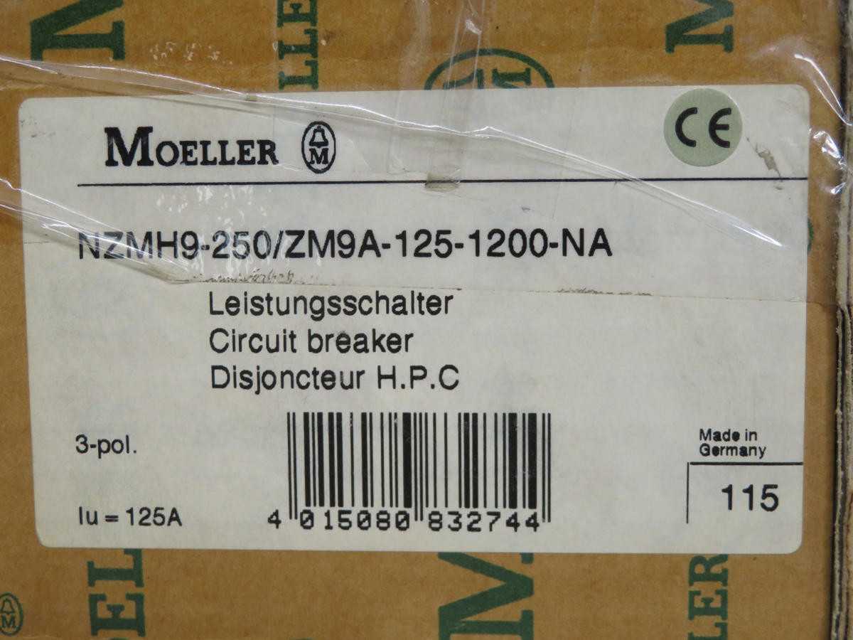 MOELLER NZMH9-250/ZM9A-125-1200-NA CIRCUIT BREAKER T204371 - CIRCUIT BREAKERS