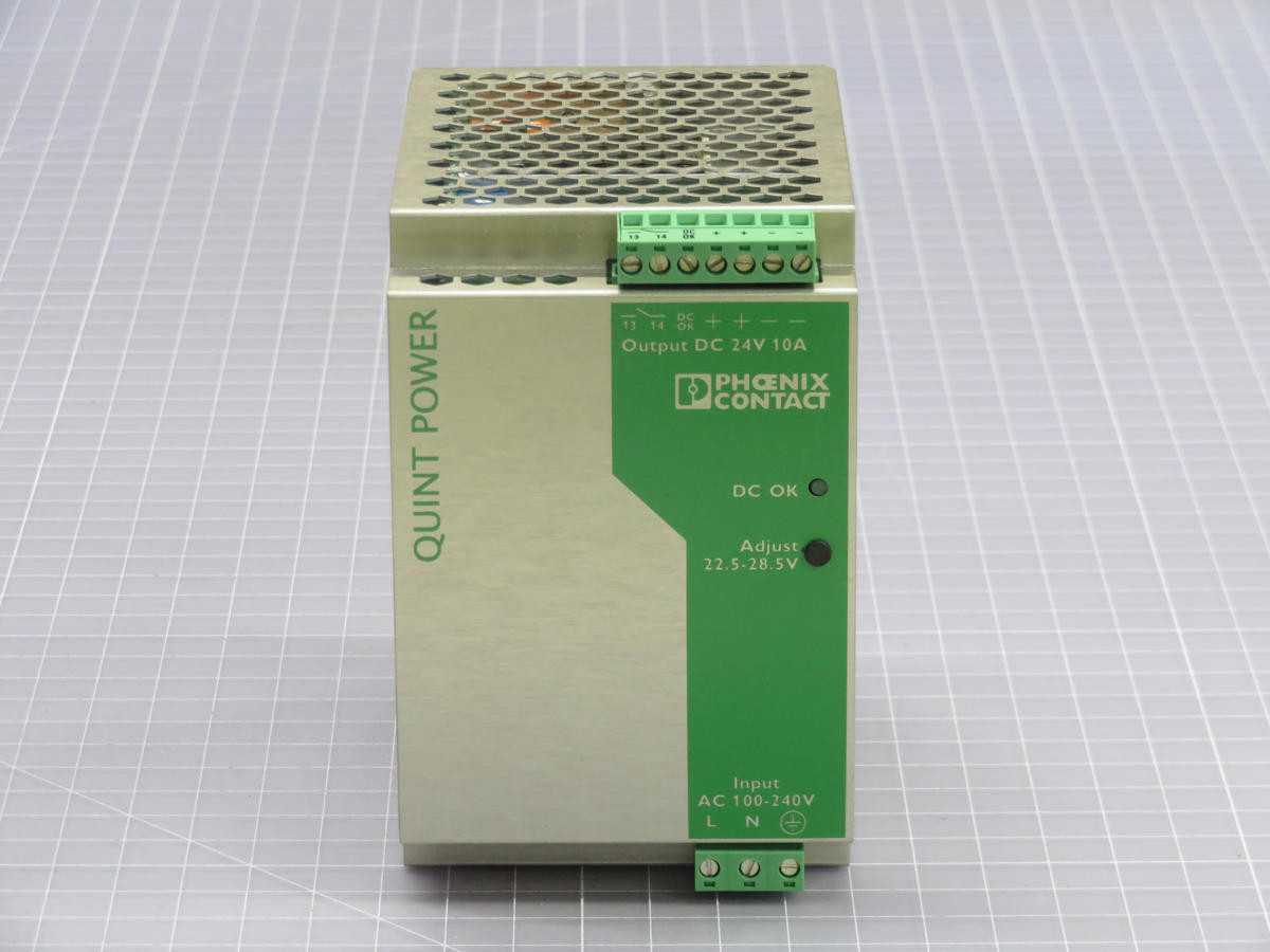 PHEONIX CONTACT QUINT-PS-100-240AC/24DC/10 DIN RAIL MOUNT POWER SUPPLY T229021 - POWER SUPPLIES