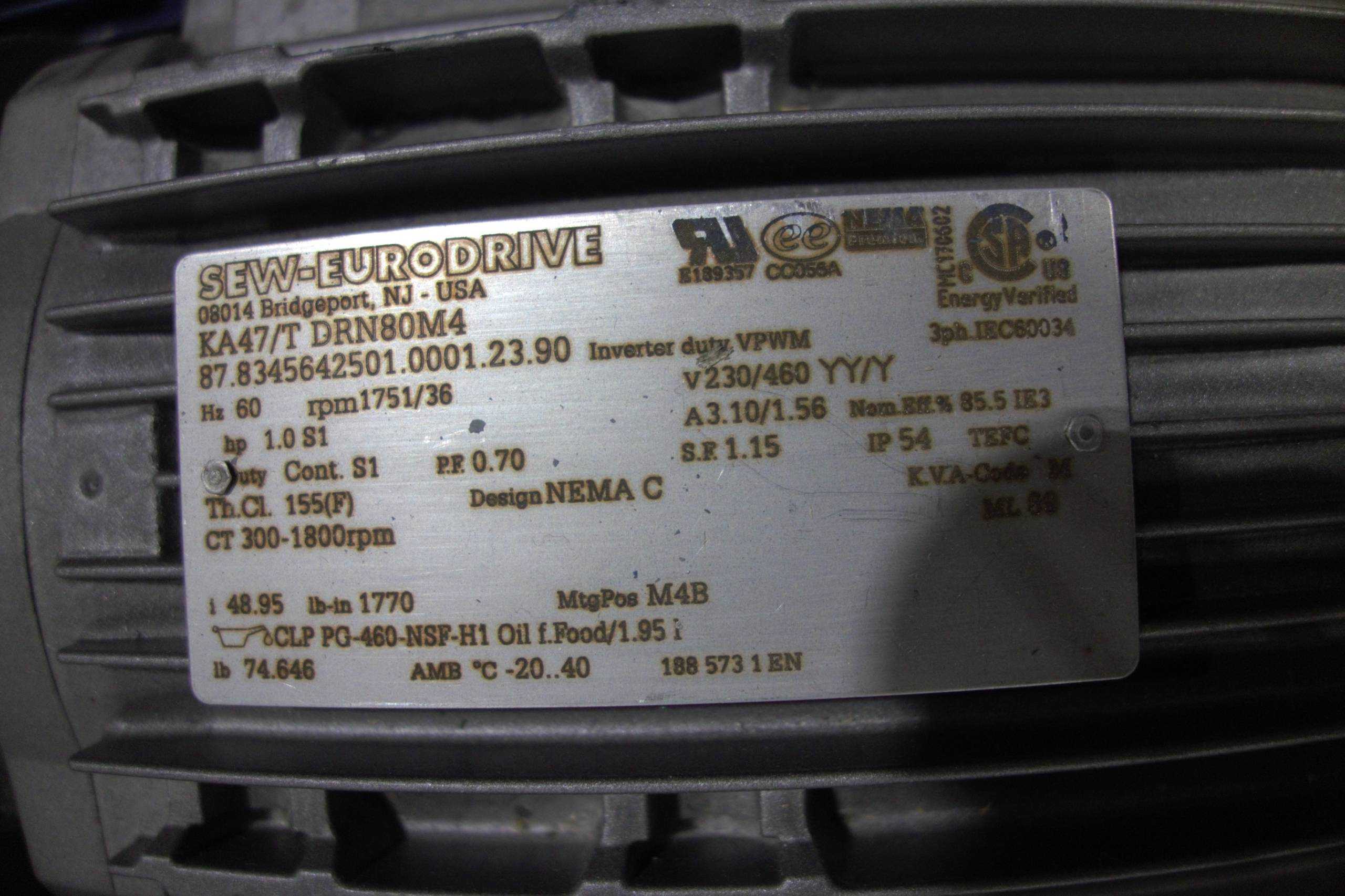 SKU 1786859 - 2 PALLETS OF ASSORTED SEW-EURODRIVE GEARMOTORS - GEARMOTOR