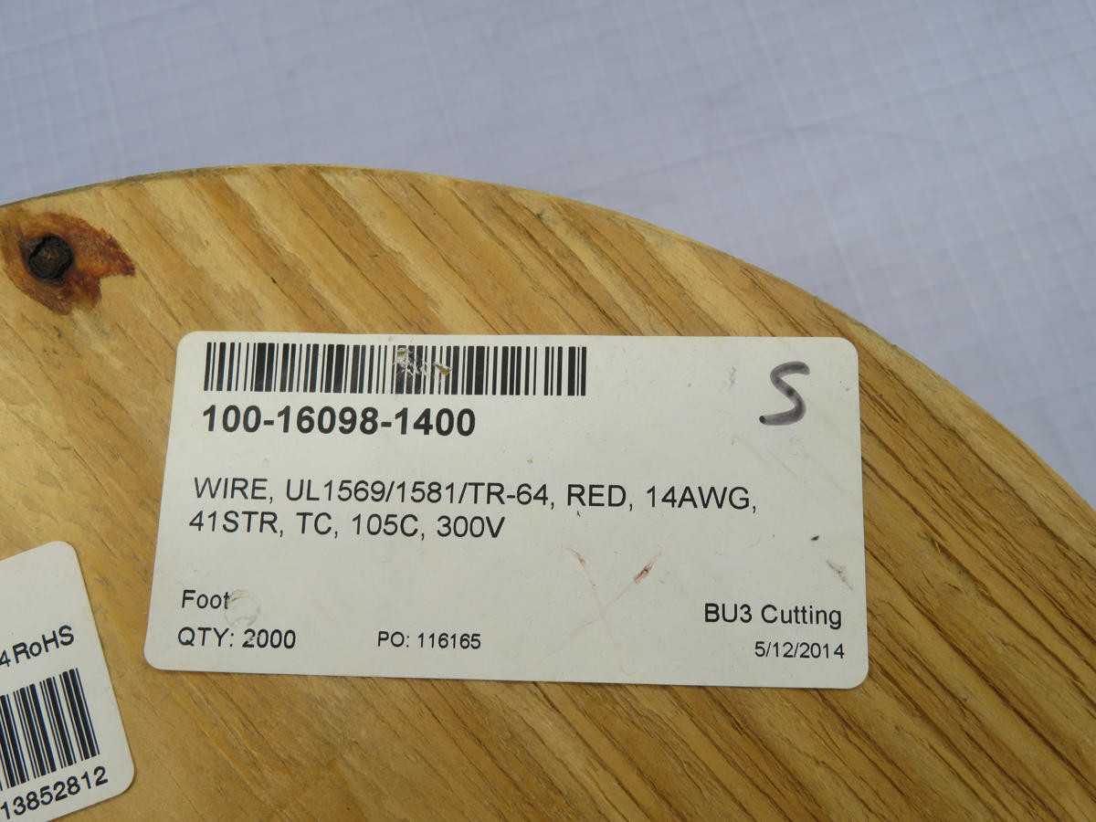 LOT OF 1700 100-16098-1400 WIRE T216723 - ELECTRICAL WIRE