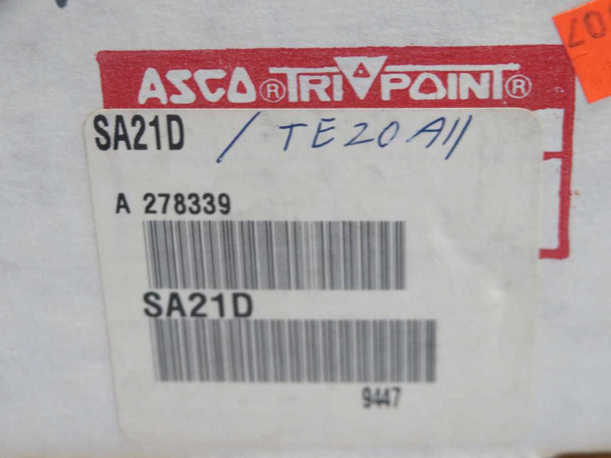 ASCO SA21D Pressure Switch T242122 - Reliable Performance For Your Systems - SWITCHES