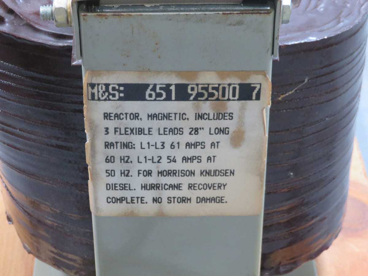 Basler Electric BE03678003 Magnetic Reactor T196813 - LINE REACTORS