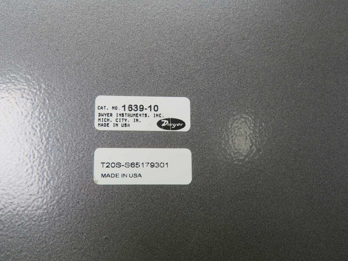 DWYER 1639-10-WP PRESSURE SWITCH T238497 - PRESSURE MEASUREMENT