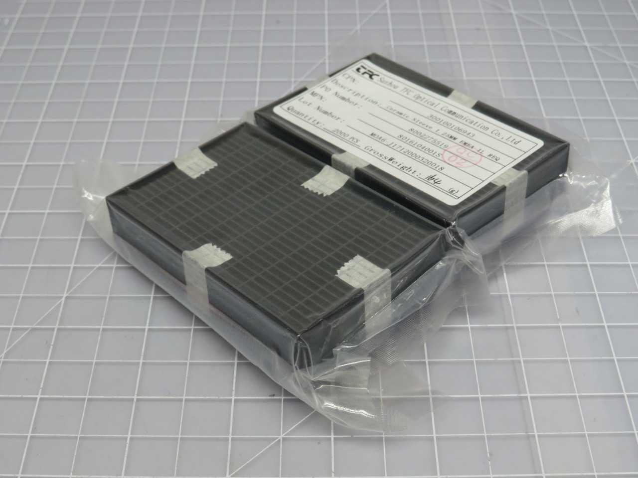 LOT OF 48000 SUZHOU TFC OPTICAL COMMUNICATION 300100106943 CERAMIC SLEEVE 1.25MM EMEA IL TREQ T19068 - FIBER OPTIC CABLE