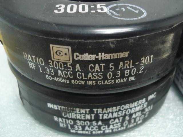 6 Cutler-Hammer ARL-301 300:5 Current Transformer T8963 - POWER TRANSFORMERS
