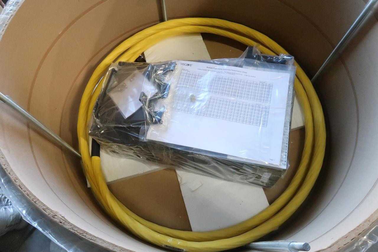 COMMSCOPE NGFB-TB1MLUL0VV153 144 FIBER PATCH BLOCK WITH IFC CABLE SINGLEMODE 502 FT T131110 - FIBER OPTIC CABLE