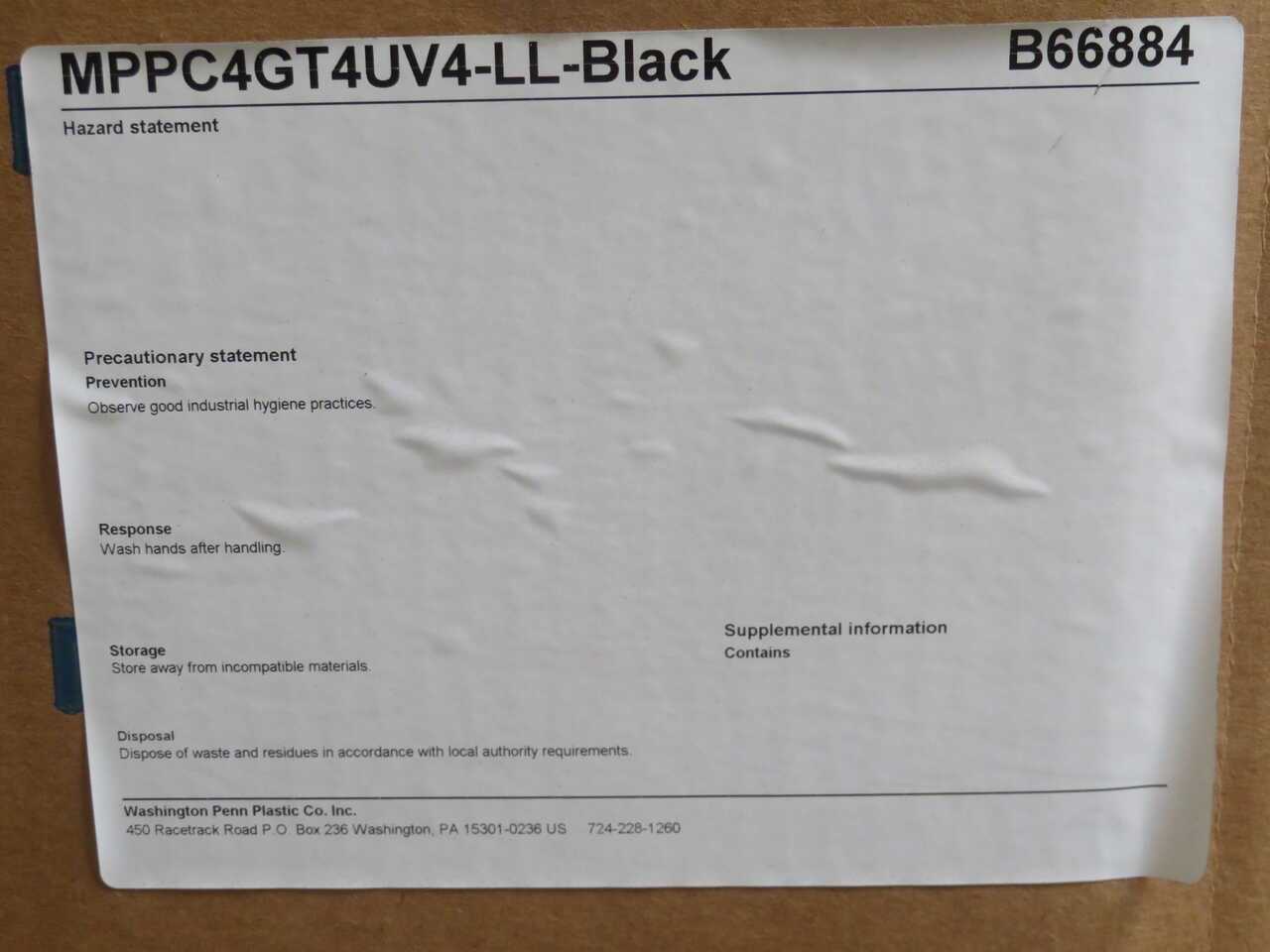 LOT OF 1600 LBS COMMSCOPE MPPC4GT4UV4-LL BLACK RESIN T271432 - TEMPERATURE CONTROL COMPONENTS