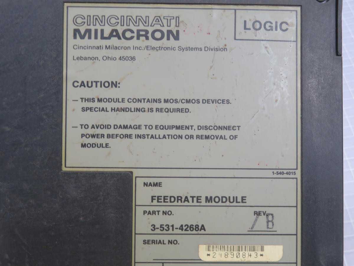 Cincinnati Milacron 3-531-4268A Feedrate Module T240535 - OPERATOR CONTROLS