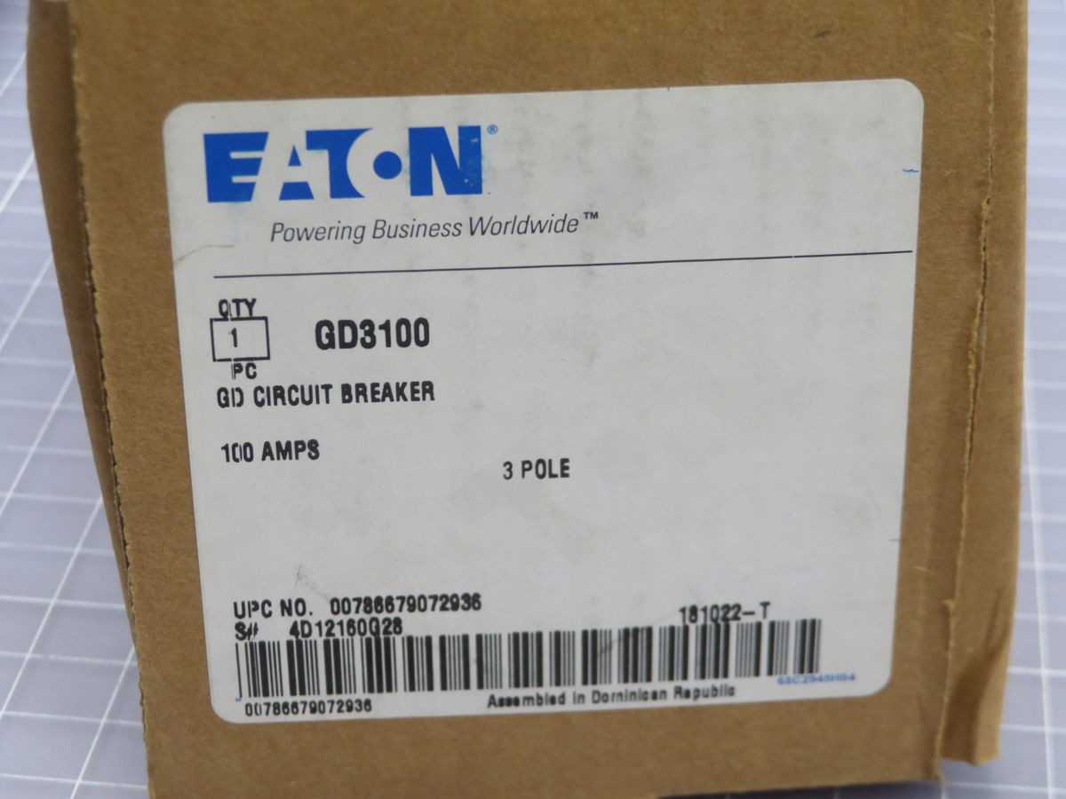 EATON GD3100 SERIES C COMPLETE MOLDED CASE CIRCUIT BREAKER T246236 - CIRCUIT BREAKERS