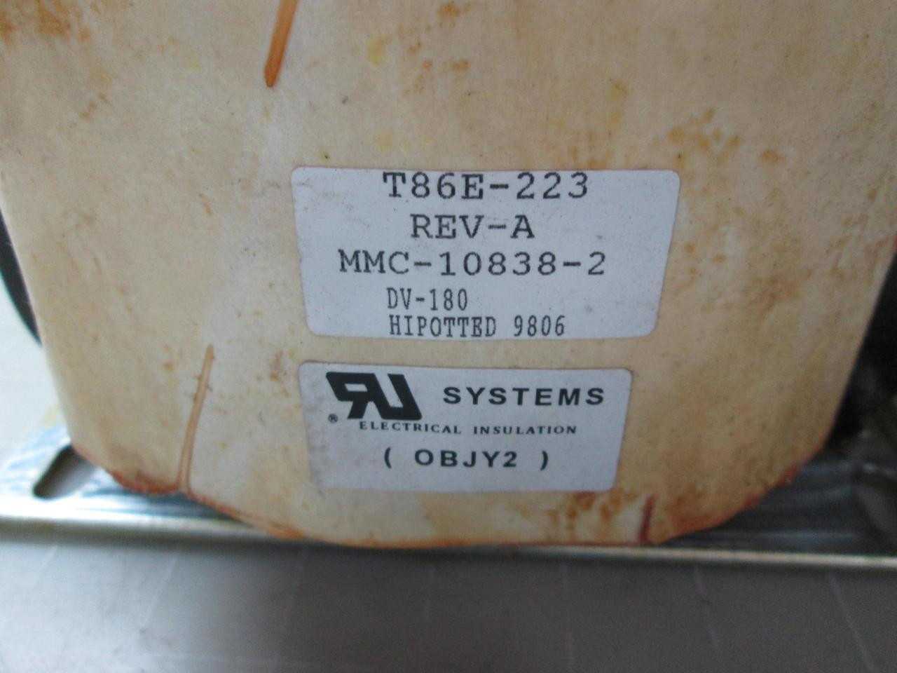 T86E-223 MMC-10838-2 OBJY2 ELECTRICAL INSULATION TRANSFORMER T54065 - POWER TRANSFORMERS