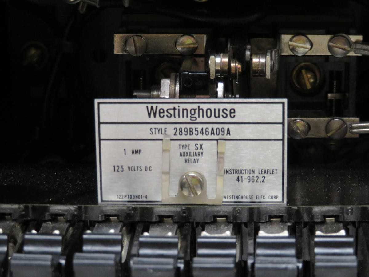 WESTINGHOUSE 289B546A09A TYPE SX AUXILIARY RELAY T210300 - PROTECTION RELAY