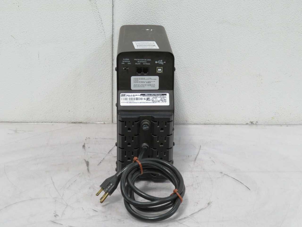 ISB XRN-21-801 MICRO SR 800 INET 800VA 4AC OUTLET(S) COMPACT BLACK UNINTERRUPTIBLE POWER SUPPLY T191 - POWER SUPPLIES