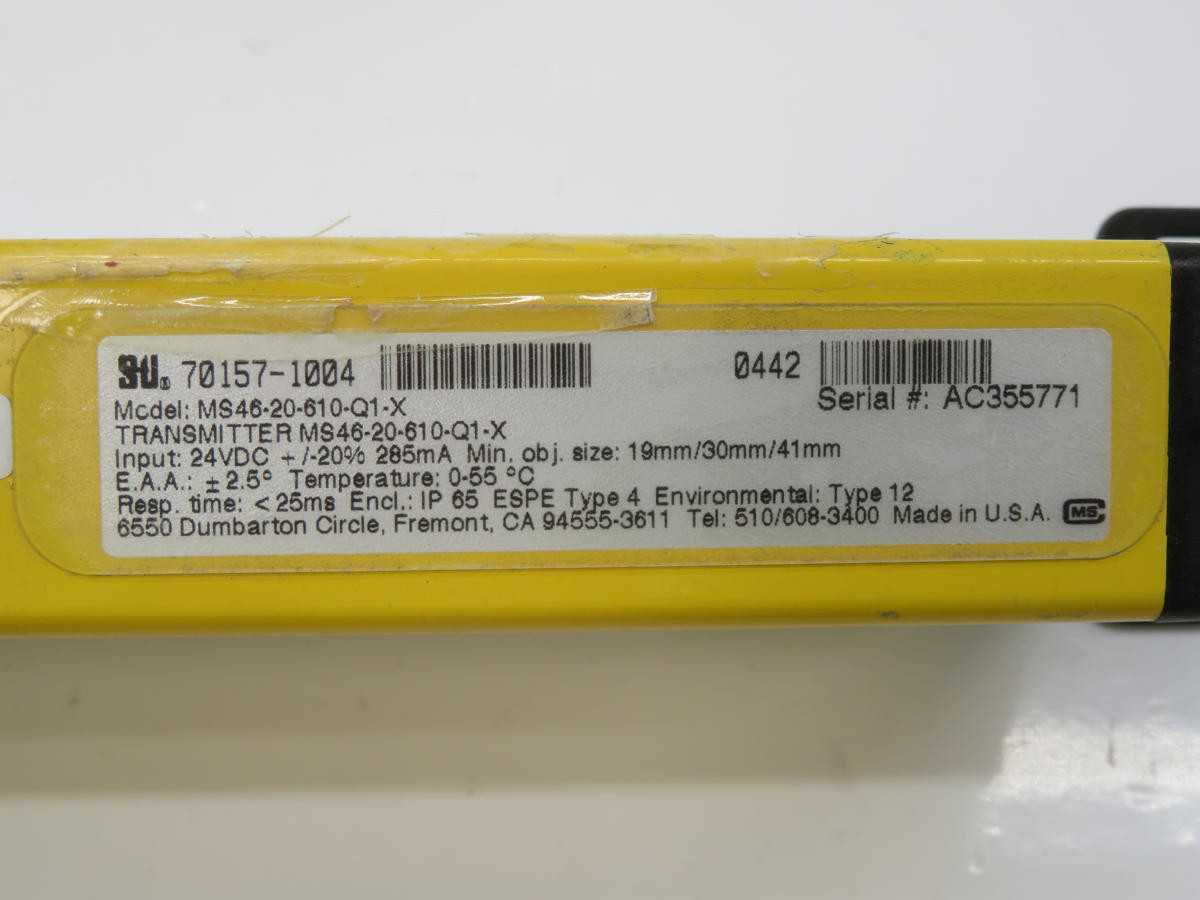 Omron MS46-20-610-Q1-X Light Curtain Transmitter T236547 - Reliable Safety Solution - SENSORS