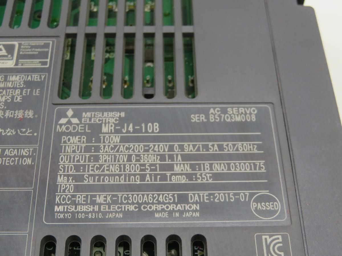MITSUBISHI MR-J4-10B AC SERVO DRIVE T211014 - SERVO