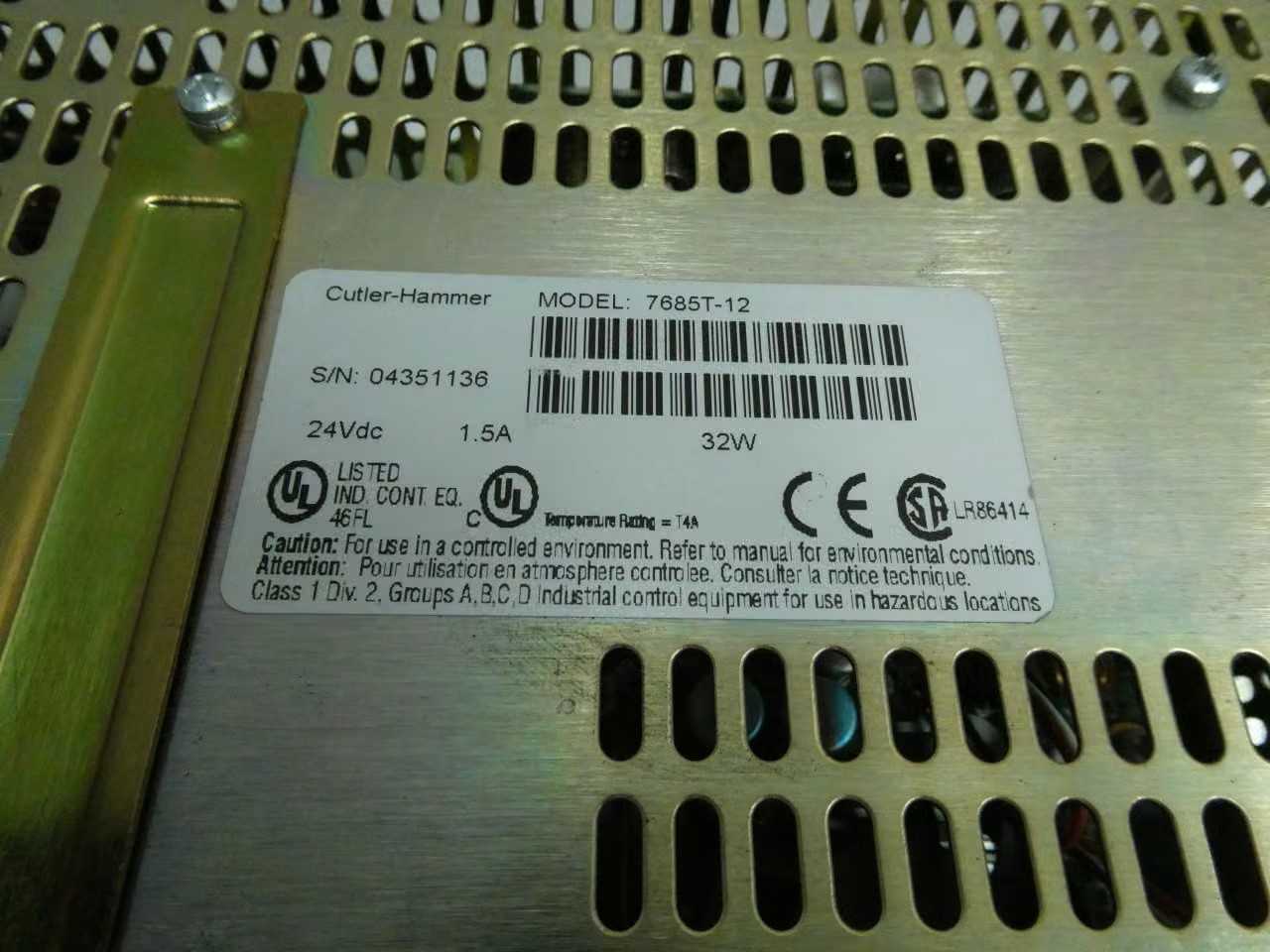 Cutler Hammer 7685T-12 Panelmate EPRO 24V-DC Operator Interface Panel - SKU 1787529 - OPERATOR INTERFACE PANELS