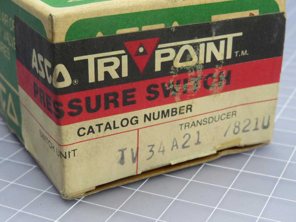 ASCO TV34A21 PRESS TRANS INDUST PRESSURE SENSOR T221790 - SWITCHES