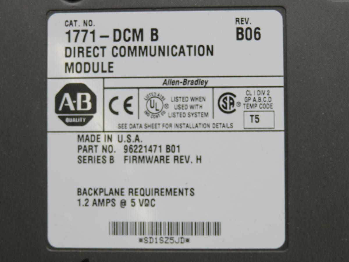 ALLEN-BRADLEY 1771-DCM B DIRECT COMMUNICATION MODULE T233024 - MISCELLANEOUS