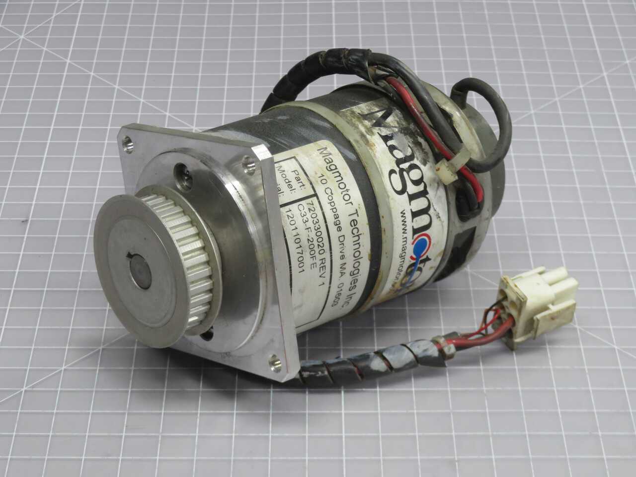 MAGMOTOR TECHNOLOGIES C33-F-200FE 720330020 REV 1 BRUSHED DC MOTOR T269479 - DC MOTOR
