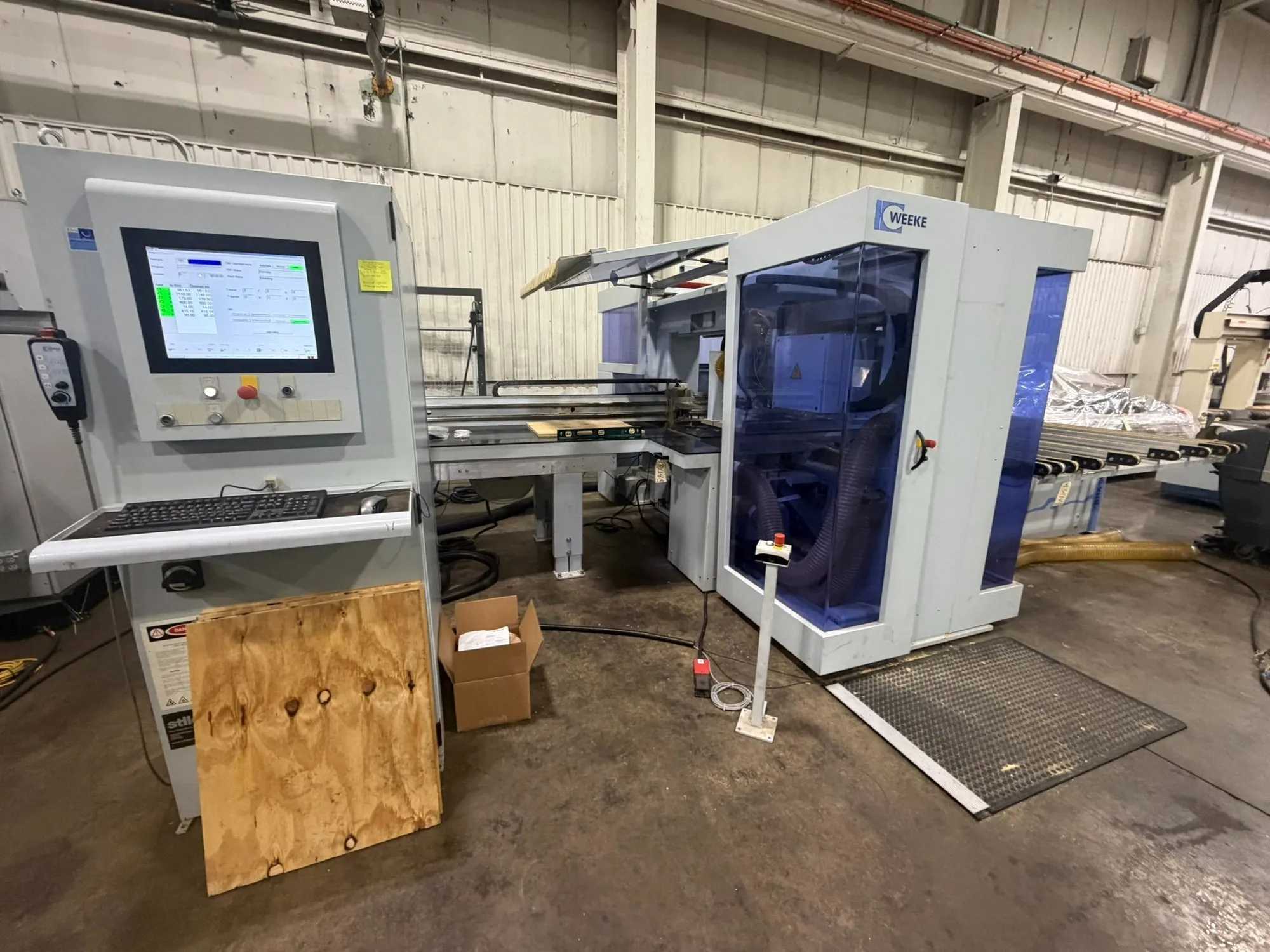 2011 Weeke Optimat Bhx 500 CNC Machining Center, 2.5M x 1M, 7.5K RPM, Dual 36-Spindle Boring Blocks - WOODWORKING