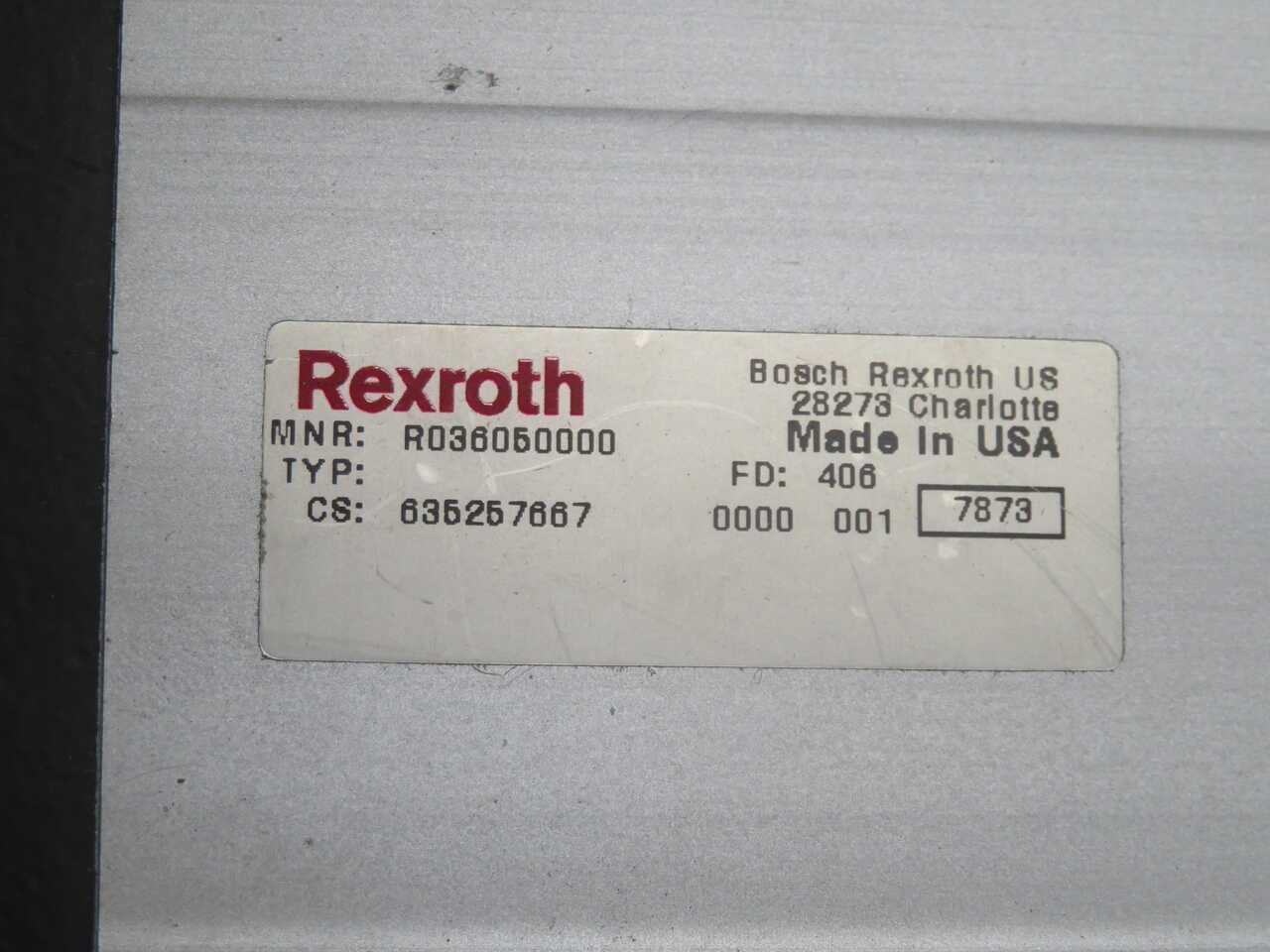 Rexroth R036050000 Linear Actuator T270463 For Precision Motion Control - PNEUMATIC CYLINDERS & ACTUATORS