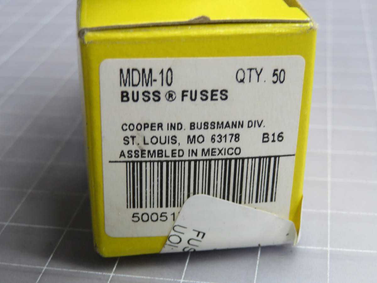LOT OF 50 BUSSMANN MDM-10 SMALL DIMENSION FUSE SLOW BLOW T233480 - FUSES