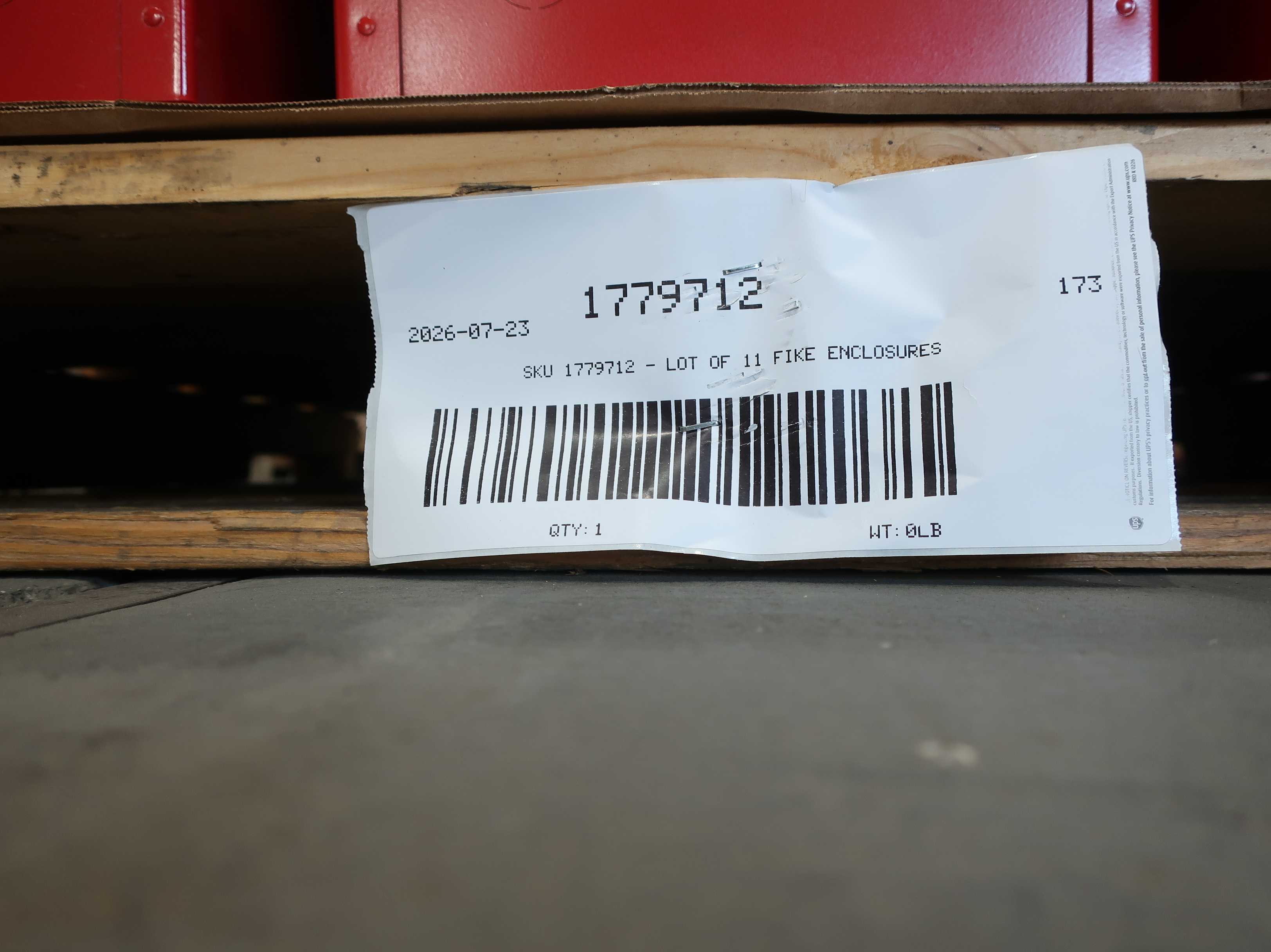 SKU 1779712 - PALLET OF ENCLOSURES - ELECTRICAL ENCLOSURES