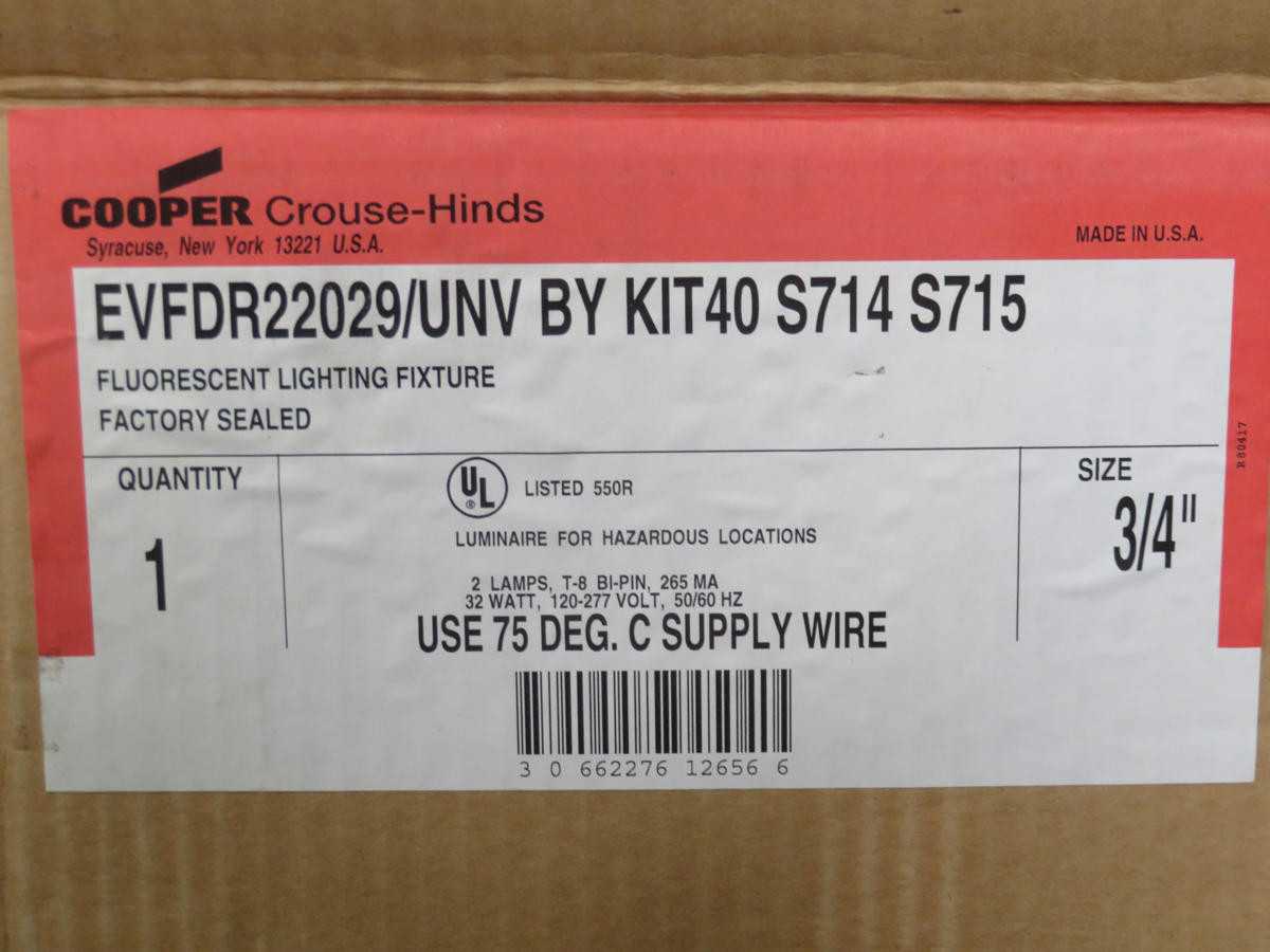 COOPER EVFDR22029/UNV FLUORESCENT VAPOR LIGHTING FIXTURE T201526 - LIGHT FIXTURES