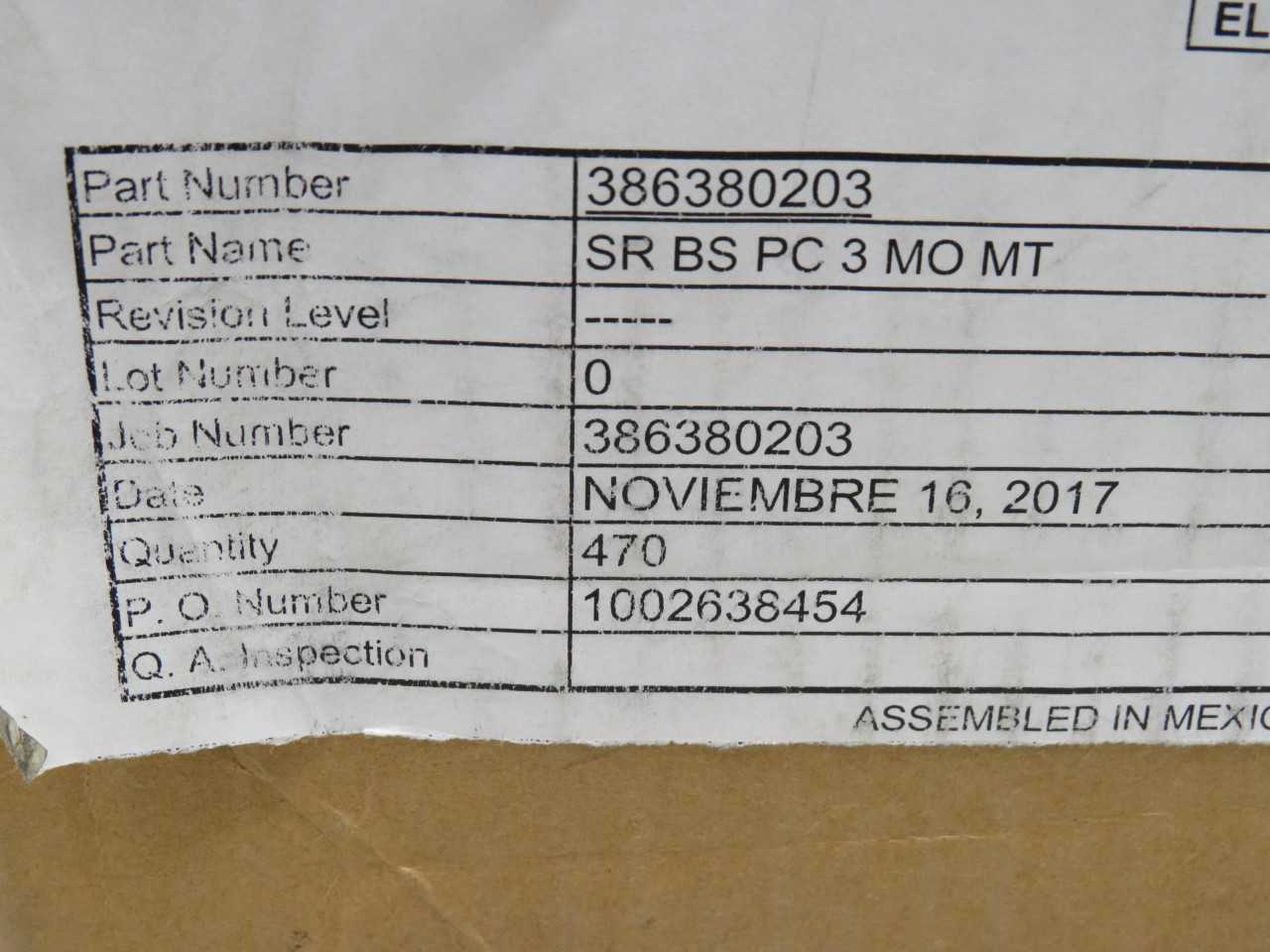 LOT OF 340 MOLEX 386380203 SR BS PC 3 MO MT TERMINAL BLOCKS T165301 - TERMINAL BLOCKS