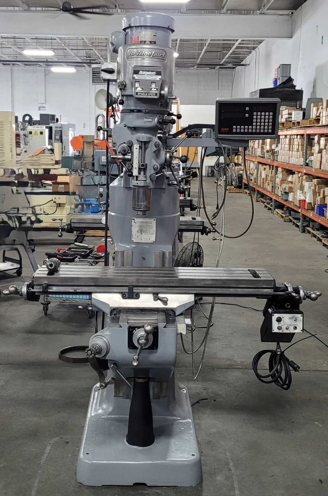 BRIDGEPORT SERIES 1 VERTICAL MILL, 2 HP, 9" X 42" TABLE, R8, DRO, POWER FEED - VERTICAL MILLING MACHINES