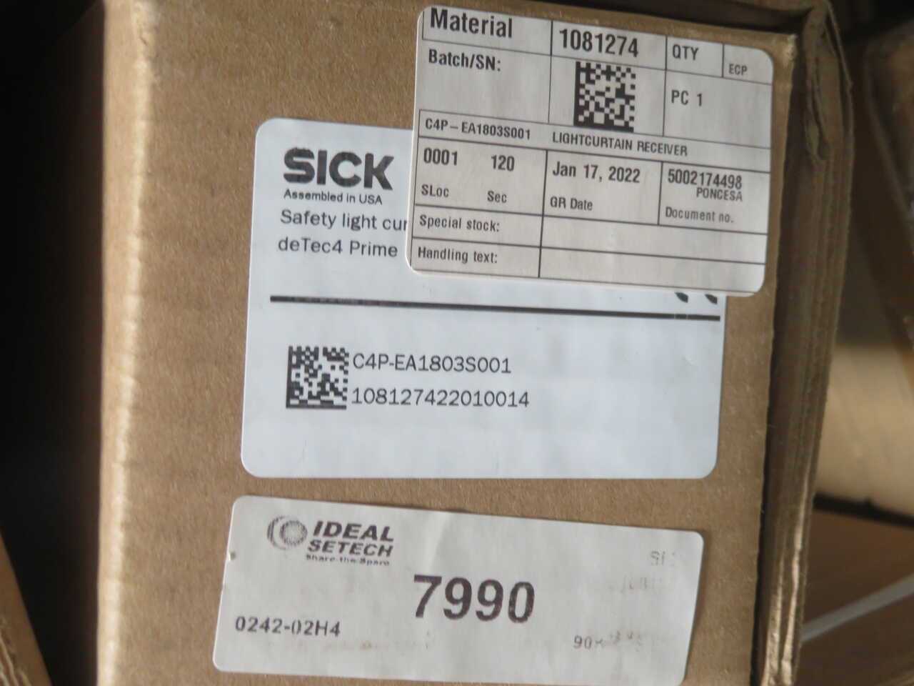 SICK C4P-EA1803S001 1081274 SAFETY LIGHT CURTAIN - SENSORS