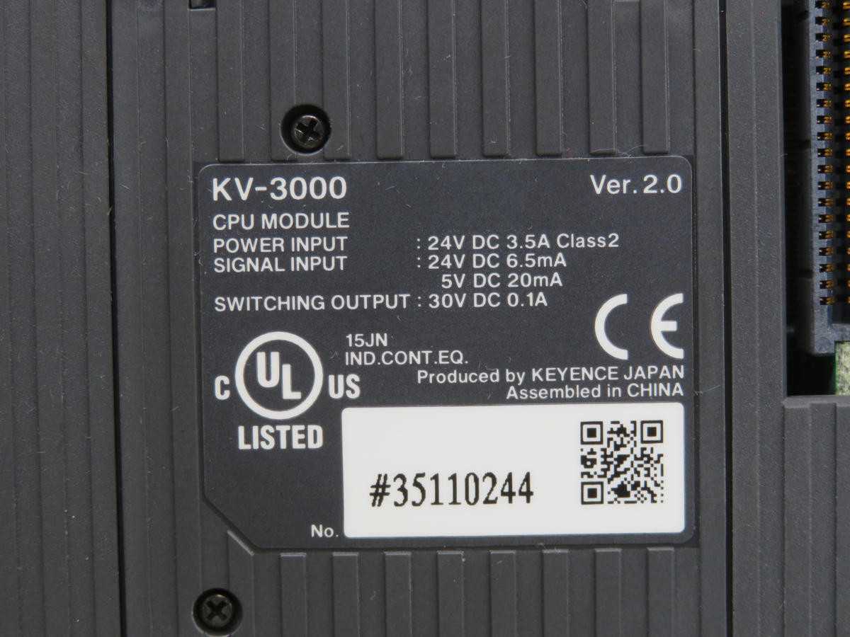 KEYENCE KV-3000 PLC CPU MODULE T228941 - PLC MODULES