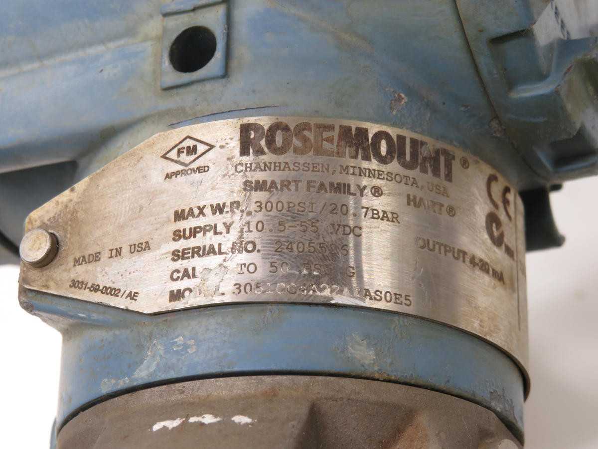 Rosemount 3051CG4A22A2AS0E5 Differential Pressure Transmitter - PRESSURE TRANSMITTER