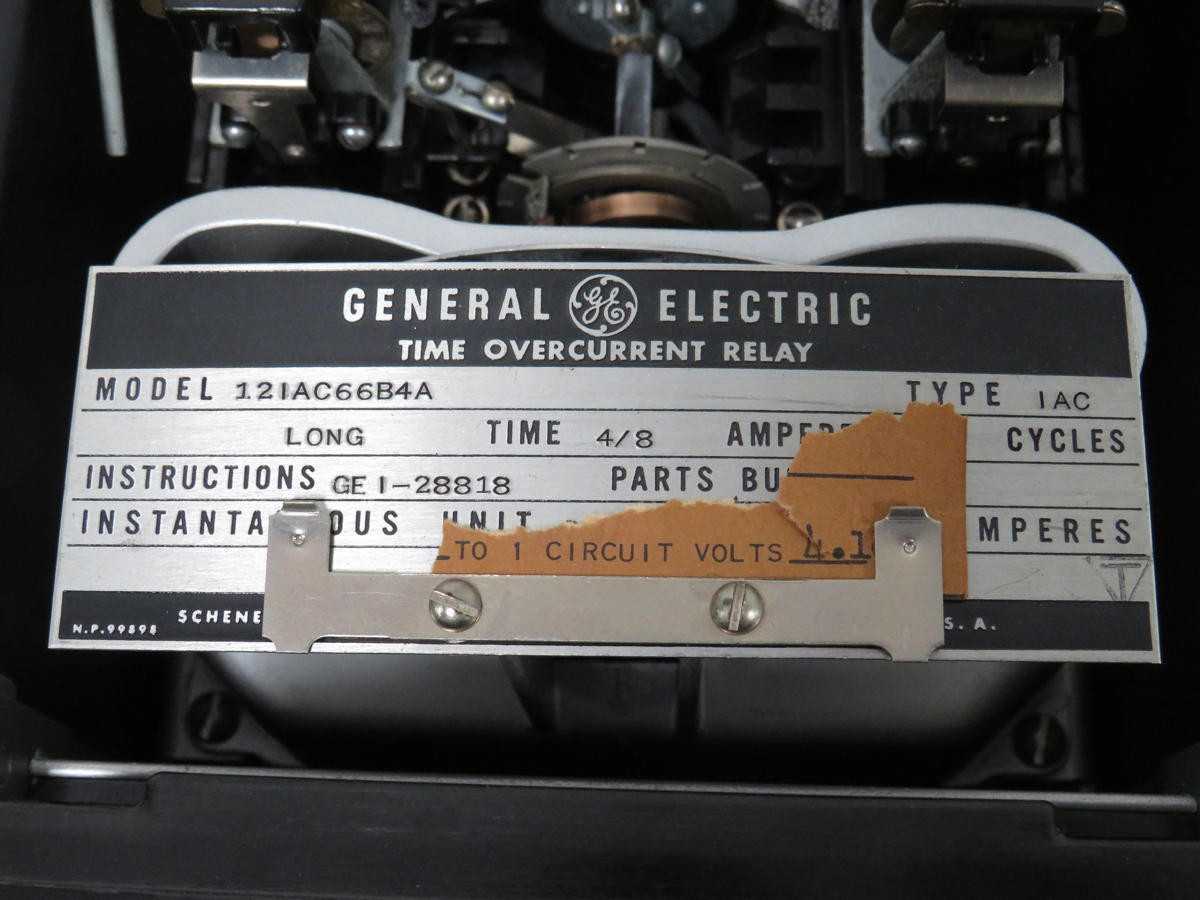 GE 121AC66B4A TYPE IAC TIME OVERCURRENT RELAY T194842 - ELECTRICAL COMPONENTS