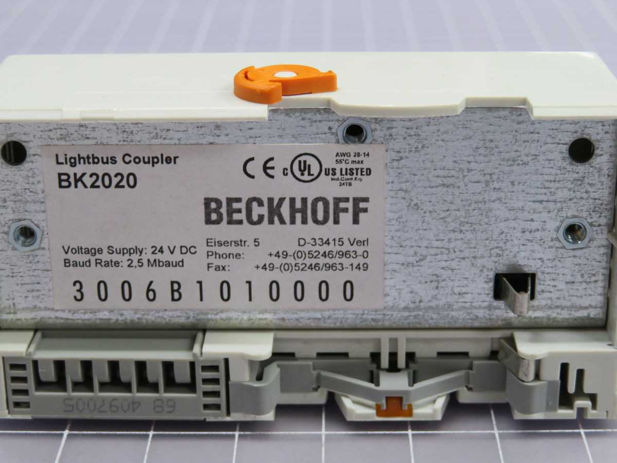 BECKHOFF BK2020 LIGHTBUS BUS COUPLER BH0107 - PLC MODULES