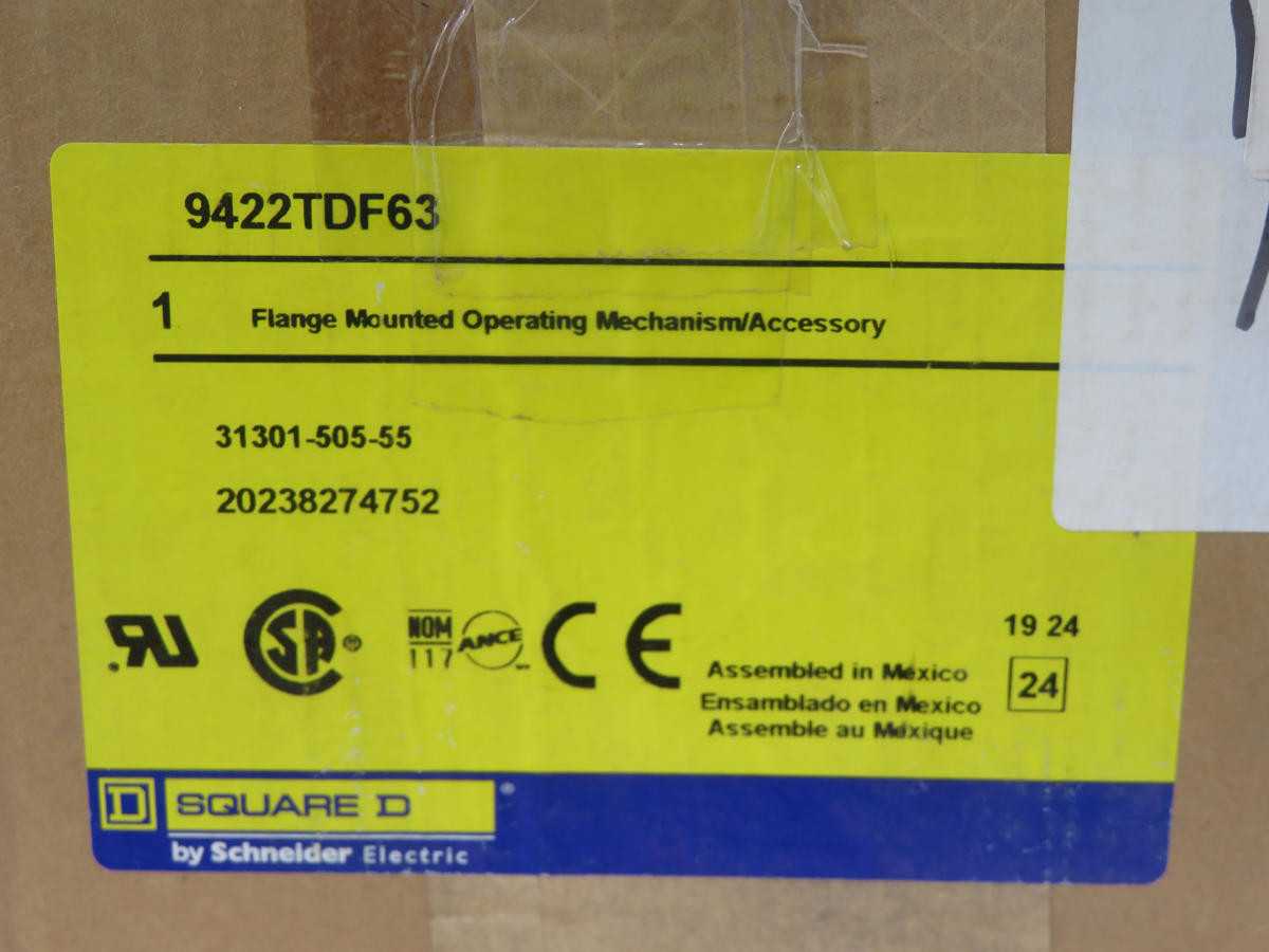 SQUARE D 9422TDF63 FLANGE MOUNTED OPERATING MECHANISM/ACCESSORY DISCONNECT SWITCH T225185 - DISCONNECT SWITCHES