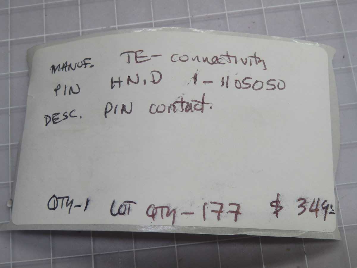 LOT OF 175 TE CONNECTIVITY 1-1105050 PIN CONTACT T258940 - SURFACE CLEANING