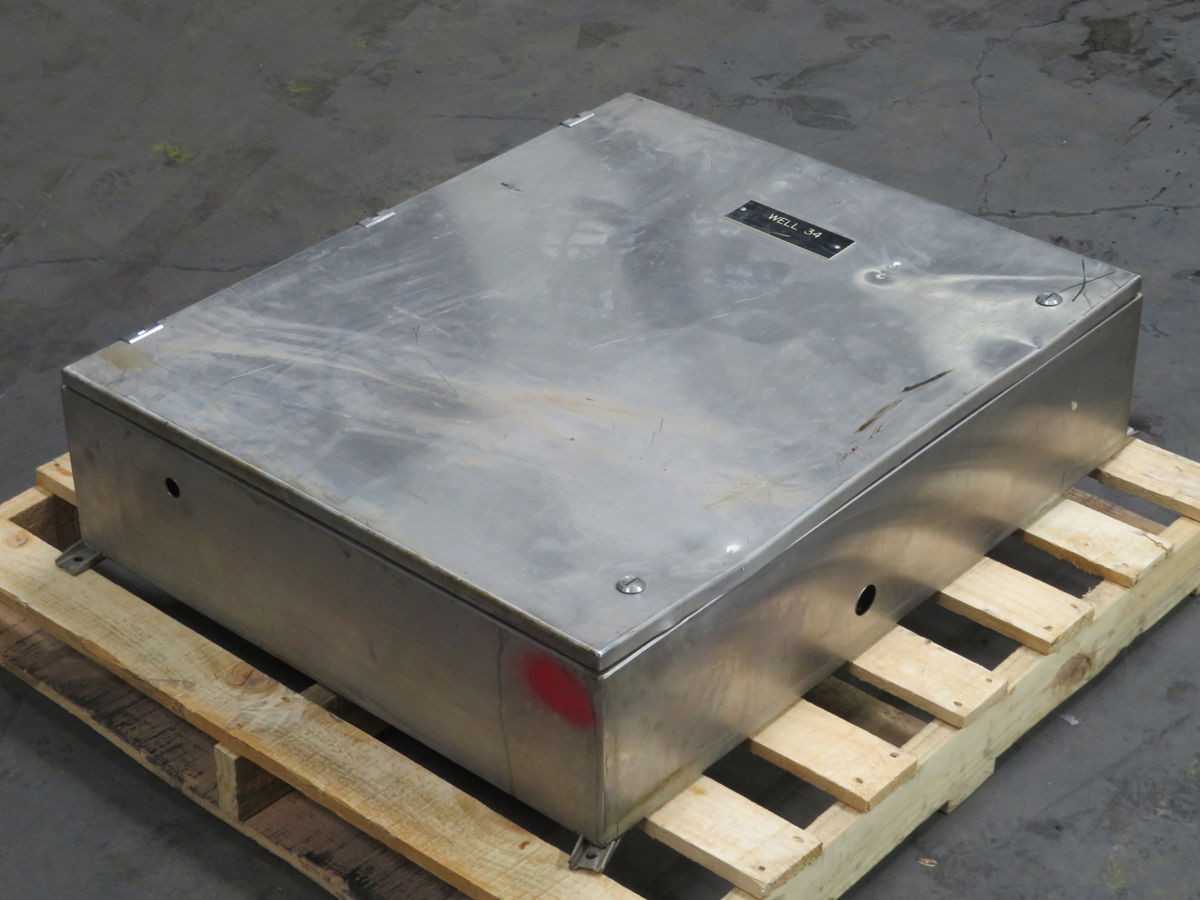 HOFFMAN A-160 STAINLESS STEEL INDUSTRIAL CONTROL PANEL ENCLOSURE T254010 - ELECTRICAL ENCLOSURES